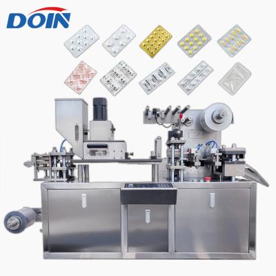 China Automatic Plastic Doin Food Pill Aluminum Foil Pill PVC Soft Gel Capsule Tablet Blister Packaging Machine for sale