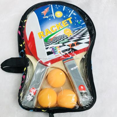 China wholesale price poplar ping pong paddle wooden high quality rubber racket/table tennis set racket wooden bat for sale