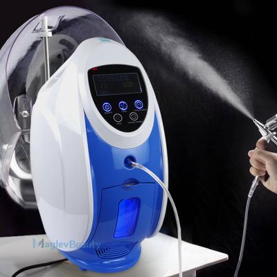 China Safety Oxygen Facial Device for Skin & Body Care O2toDerm Hydraulic Oxygen Jet Machine Therapy Facial Mask Jet Peel Beauty O2toderm Mask Dome With Salon Trolley for sale