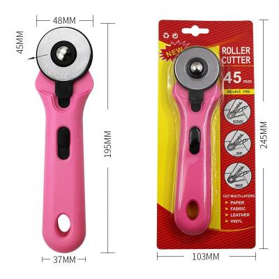 China Rotary Screw Release Border Precision ABS 45mm Cutter For Fabric for sale