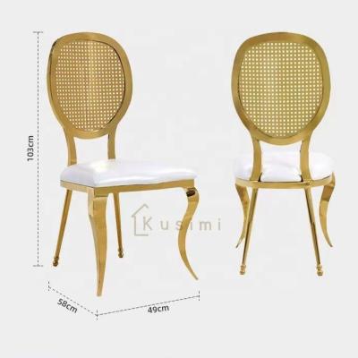 China Best Selling Vintage Antique Metal Point Hollow Dining Room Foldable Home Furniture Small Dining Chairs for sale