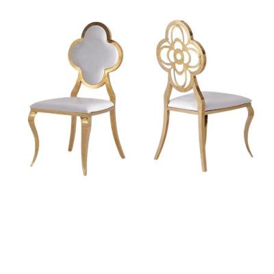 China New Design Foldable Flower Rose High Back Hotel Wedding Dining Chairs With Stainless Steel Legs for sale