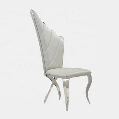 China Foldable Hot Sale Cheap Leather Wave Back Style High Back Furniture Dining Chairs For Wedding Hotel for sale