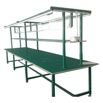 China 2017 Fire Resistant Cheap Type Opposite Desks Line Work Paint Iron Tables For Assembly Weak Production for sale