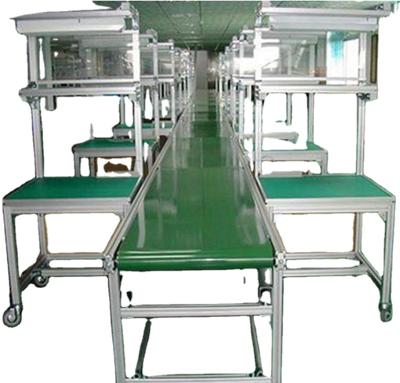 China Heat Resistant Aluminum Belt Conveyor , Mini Belt Conveyor With ESD PVC Belt for sale