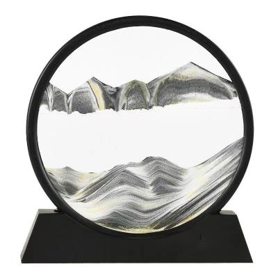 China Europe 3d Moving Sand Art Round Hourglass Deep Sea Show Overflowing Sand Timer Moving Sand Painting for sale