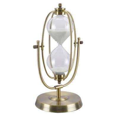 China Art Decor Home Decor Unique Sand Hourglass Metal Half Hour Crafts Ornaments Sand Clock for sale