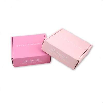 China Recyclable High End Pink Color Custom Mailer Box Corrugated Mailer Mailer Box Paper Cardboard Mailer Boxes for sale