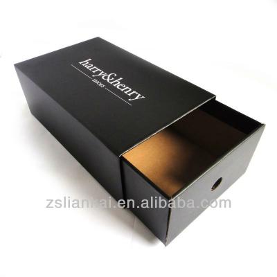 China Recycled Materials Wholesale Shoe Boxes Customized Printing Box Drawer Slider Polybag, Paper Cardboard Etc. Box-lk002 full color AI, PDF etc. 3-5 days for sale