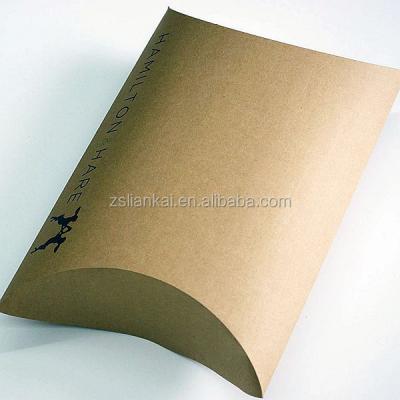 China Recycled Materials Kraft Pillow Gift Boxes , Pillows Wholesale Packaging Boxes for sale