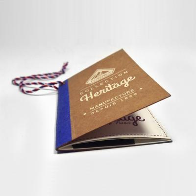 China Nice Promotion Quality Custom Brown Kraft Paper Brochure Printing for sale