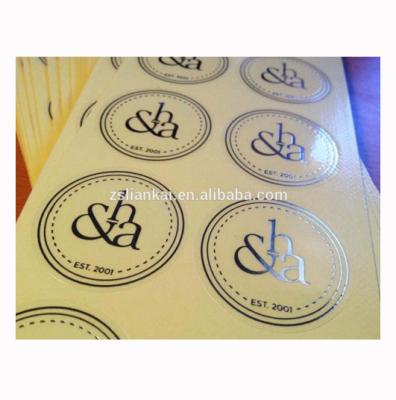 China Promotion Silver Foil Sticker for sale