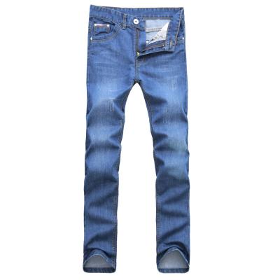 China Plus size 2020 wholesales straight fit stylish blue slim cotton men's jeans pants for men for sale