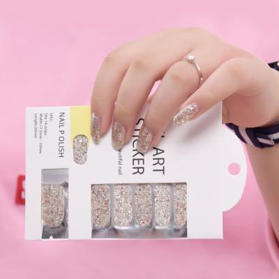 China Full Cover Sequin Stickers 29 Designs Wholesale Full Cover Sequin Nail Stickers Glitter Nail Stickers For Girls Nail Stickers for sale