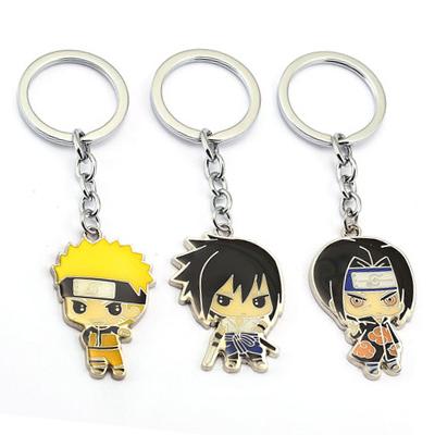 China Hot Anime Key Chain Anime Jewelry Uzumaki Hatake Kakashi Uchiha Itachi Sasuke Figure Key Chain Chain for sale