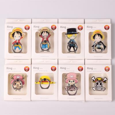 China One-piece Stand Waterproof Popular Anime Finger Ring Phone Holder Cartoon Phone Holder for sale