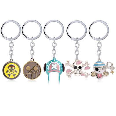 China 2020 New Design Anime Key Chain Anime One Piece Trafalgar Law Luffy Chopper Keychain for sale