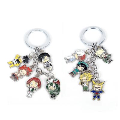 China Hot Key Ring Jewelry Five Anime Key Chain Design Anime Pendants My Hero Academia Key Chain for sale