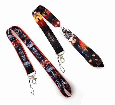 China Promotion Gift Anime Cartoon Phone Keychain Hot Selling Anime ATTACK ON TITAN Lanyard for sale