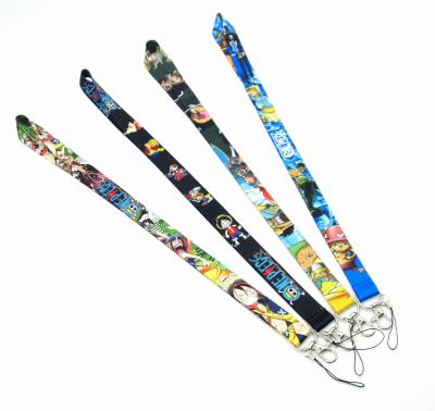 China Promotion Gift Wholesale 4 Styles Anime Cartoon Phone Keychain Anime ONE PIECE Lanyard for sale