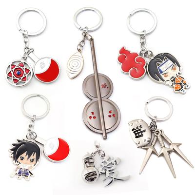 China Anime Alloy Key Chain 6 Designs Anime Hatake Kakashi Uchiha Itachi Keychain Accessories Alloy Key Chain Pendant for sale