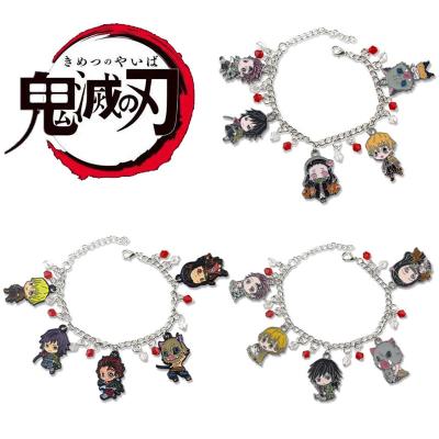 China Factory Selling Cute Anime Custom Roles Exquisite Bracelet Demon Slayer Bracelet for sale