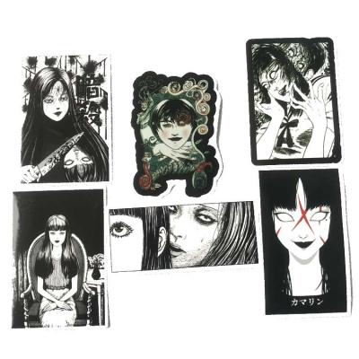 China Sticker 21 Pcs Decorative Waterproof PVC Stickers Japanese Horror Movie Cartoon Horrifying Stickers For Luggage Bike Decal for sale