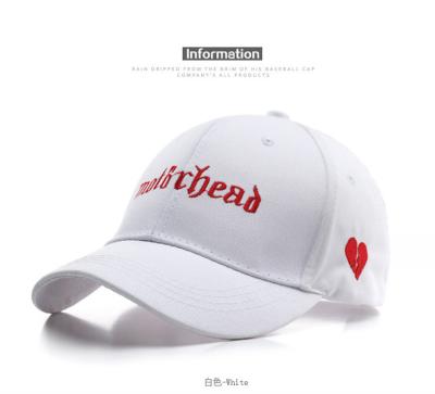 China COMMON Letter Red Broke Cute Lover Motorcycle Hats Fashion Street Hat Heart Favorite Baseball Hat for sale