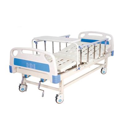 China Hot Sale Wooden Hospital Room Two-function Nursing Bed 2 Crank Cheap Hospital Bed for sale