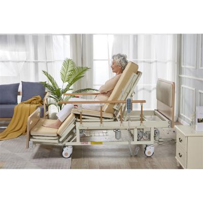 China Hosptial or Home Luxurious Household 5 Function Adjustable Electric Elderly Nursing Care Bed for sale