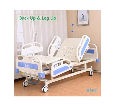 China Hosptial or home hospital 3 competitive manual motor patient medical hospital beds with 2 function for sale for sale