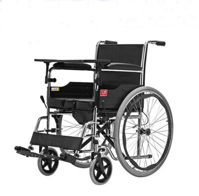 China Household Folding Steel Aluminum Wheelchair For Disabled Traveling Cheap Price Manual Wheelchair For Elderly for sale