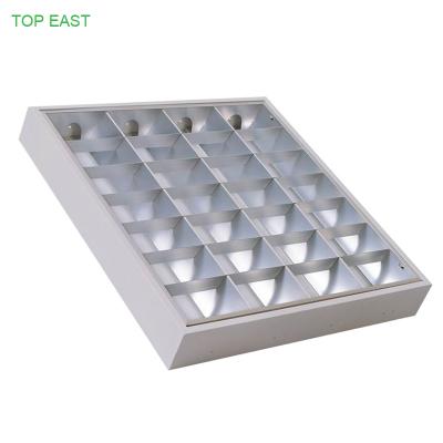 China 4*40W High Desk Surface Led Grill Light With Aluminum Reflector Desk , School Lighting for sale