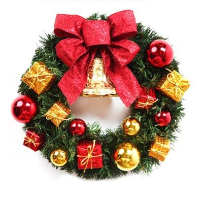 China Europe and America Product 30CM Chinese Decoration Tinsel Plastic Hang Christmas Wreath Decor for sale