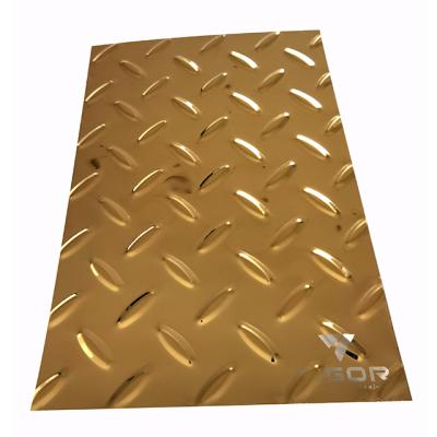 China Architecture Decoration And Manufacture 0.7mm Diamond Pattern Non-Slip Stainless Steel 304 316 316l Floor Sheet / Plate Price Per Kg for sale