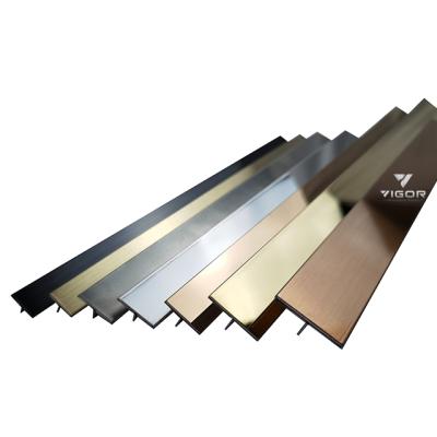 China 304/316 stainless steel modern tile trim decorative profile for wall and floor decoration for sale