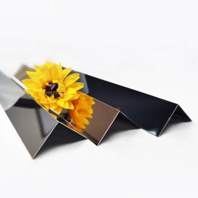 China Modern Metal Tile Trim L Form Strip Modern Stainless Steel Wall Ledge Outside Corner Tile Trim Accessories Room Wall Edge Tile Trim for sale