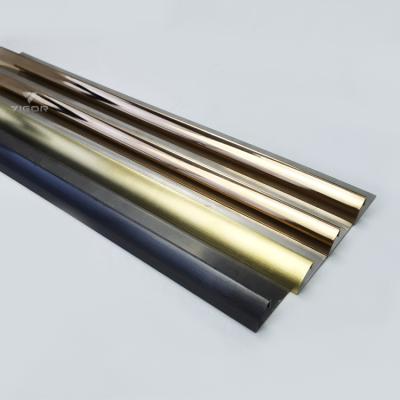 China Modern PVD Color Stainless Steel Rose Gold Profiles Modern Style Ceramic Tile Profile Stainless Steel Round Corner Edge Profile for sale