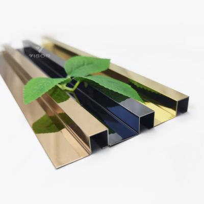 China 304 modern high quality modern stainless steel profiles price style tile profiles for corner decoration stainless steel square profile for sale