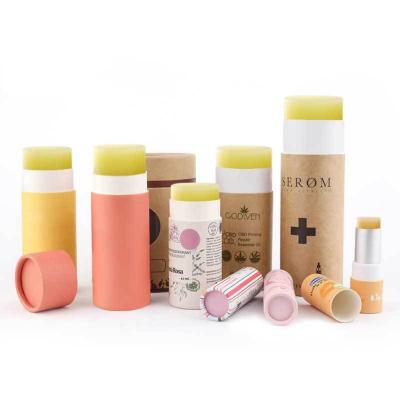 China Recyclable Eco Friendly Kraft Paper Cardboard Lift Up Paper Tube For Lip Balm for sale