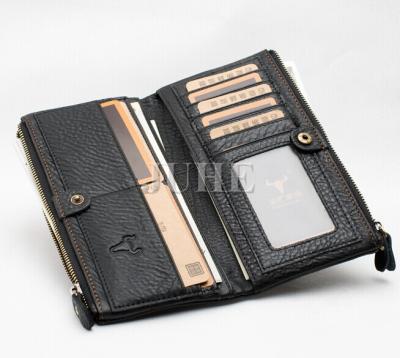 China Hot Sale Leather Vintage Leisure Men's Leather Clutch Wallet for sale