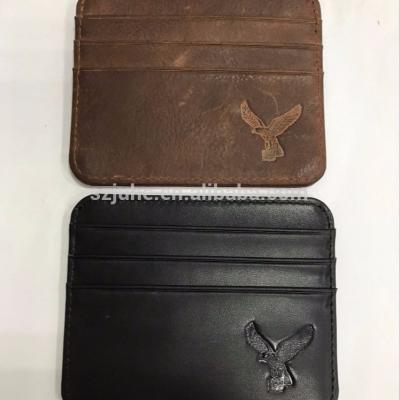 China 2021 Fashion JUHE Qualified Custom Logo RFID PU Card Holder For Men's Card Holder Leather Wallets for sale