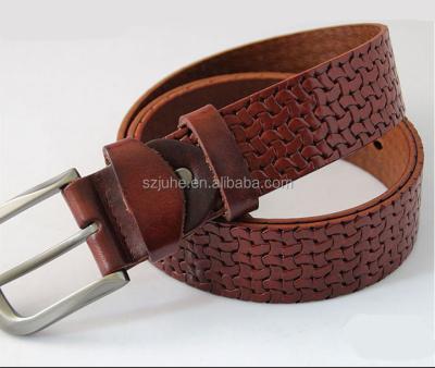 China ALLY promotion whip woven leather belt for men for sale