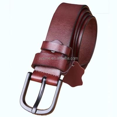 China 2021 Cowhide branded vintage leather men's 100% genuine leather belt luxury unisex COW for sale