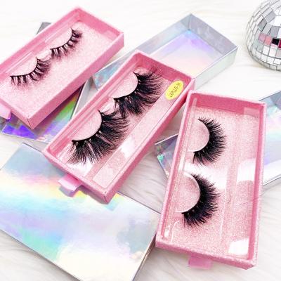 China Long Individual Private Label High Quality Natural Mink Eyelash 3D Mink Eyelashes 25mm for sale