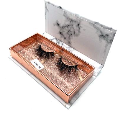 China Wholesale 100% Real Natural Long Siberian Mink Eyelashes With Empty Eyelash Packing Box Sellers for sale