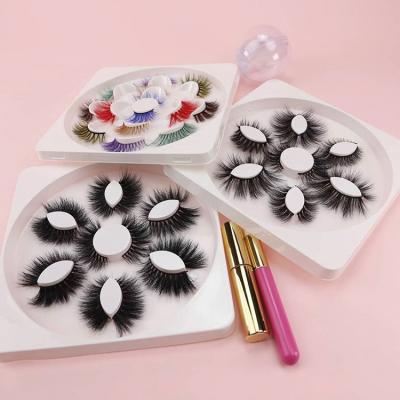 China Long Fake Good Quality Natural Mink Eyelashes Wholesale 100% Real 3d Tapered Siberian Fluffy 5d 25mm Mink Eyelashes for sale