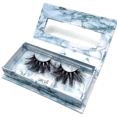 China Diana Wholesale Natural 3d 25mm Mink Eyelashes Fluffy Comfortable Eyelashes with Logo Eyelash Boxes Custom Made for sale