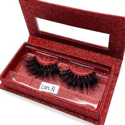 China Long Best Real Natural 3d 25mm Mink Eyelashes Selling Box Private Label 3d 25mm Mink Eyelashes With Custom Packaging for sale