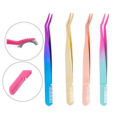 China Beauty Care Makeup Tools Wholesale Makeup Tools Volume Eyelash Extension Applicator Tweezers Paint Private Label Eyelash Tweezers for sale